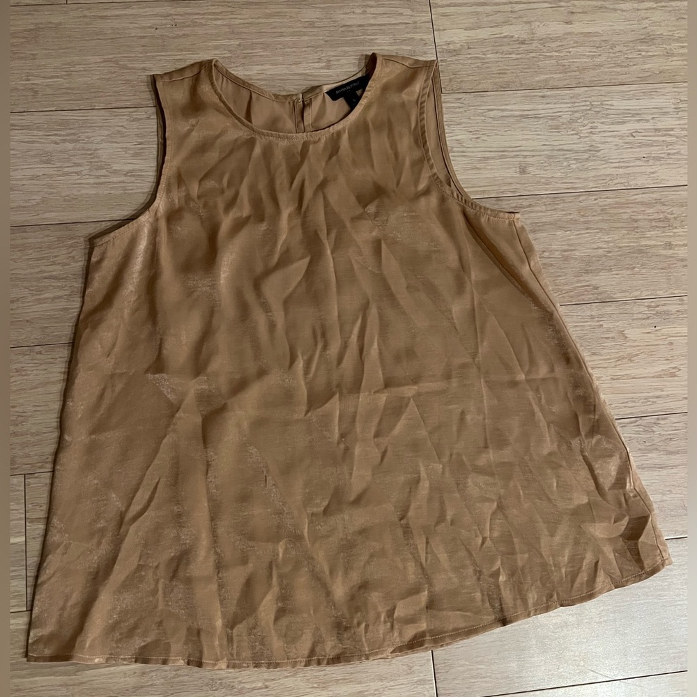Banana Republic Light Brown/Gold Sleeveless Blouse